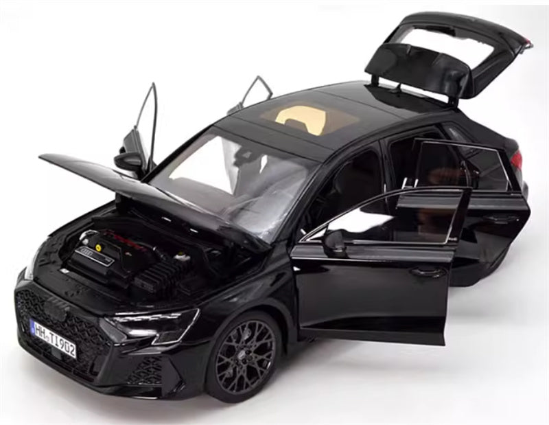 NOREV 2025 Audi RS3 A3 black 1:18 Car Pre-built Model view10