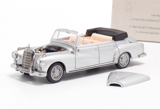 Mortal Model Mercedes Benz TYP 300D Cabriolet W189 Silver Limited Edition 799PCS ONLY LHD 1:64 car Pre-built Model view1