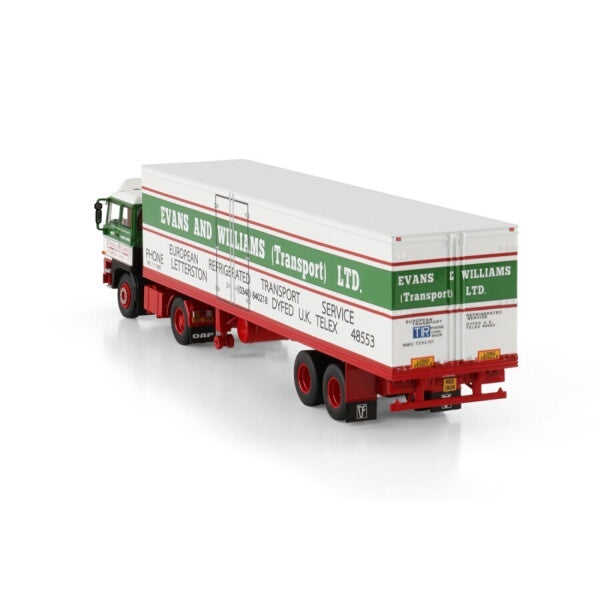 1:50 DAF EVANS & WILLIAMS 2800 4X2 REEFER TRAILER 2 AXLE WSI   Diecast Model