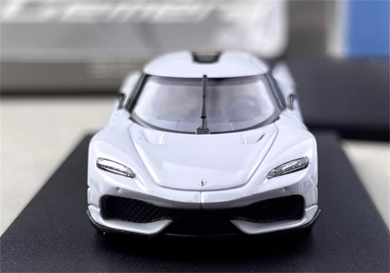 HKM Premium & BriScalemicro Koenigsegg Gemera Grey White Limited Edition 299PCS ONLY 1:64 Car Pre-built Model view8