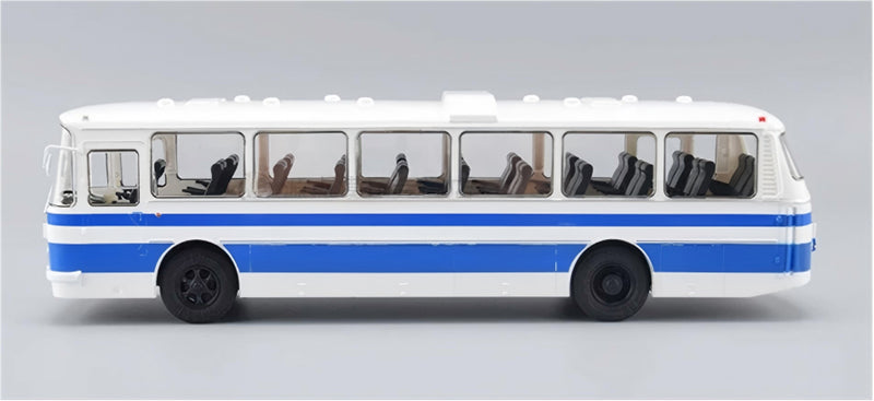 1:43 LAZ 699R Modimio White/Blue ABS Model