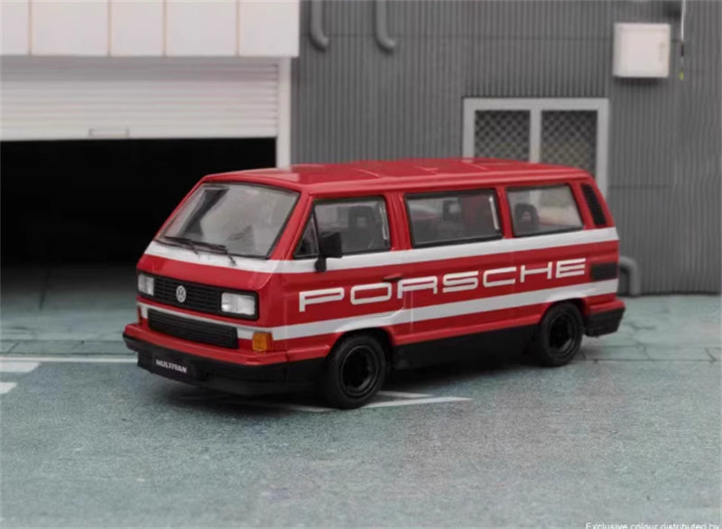 Master VW T3 Magway van Porsche livery red 1:64 Car Pre-built Model view1