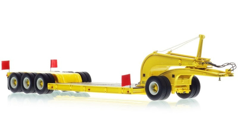 1:50 Talbert  1960s 60-Ton Cableneck Lowbed w/ Single-Axle Dolly Heavy Haul Replicas  Yellow Diecast Model