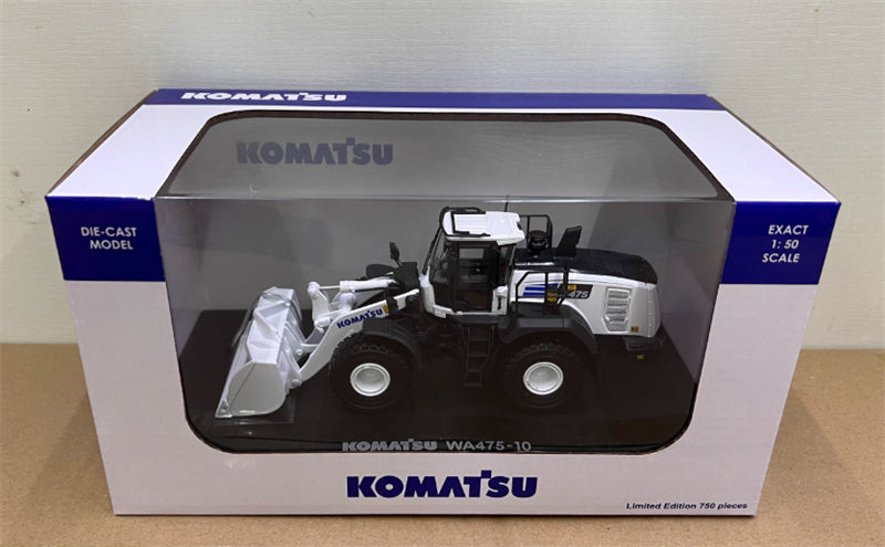 Universal Hobbies Komatsu WA475-10 Wheel loader white Limited Edition 750PCS ONLY 1:50 Truck Pre-built Model
