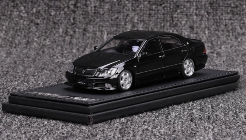 IGNITION MODEL Toyota Crown GRS180 3.5 Black with OZ Wheel 1:43 Car Model view1