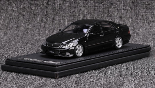 IGNITION MODEL Toyota Crown GRS180 3.5 Black with OZ Wheel 1:43 Car Model view1