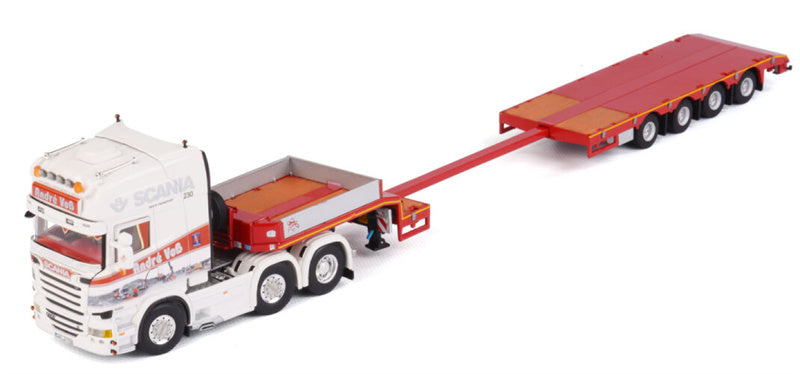 WSI Scania Streamline Topline Semilowloader 4 axle ANDRE VOSS 1:50 Truck Pre-built Model