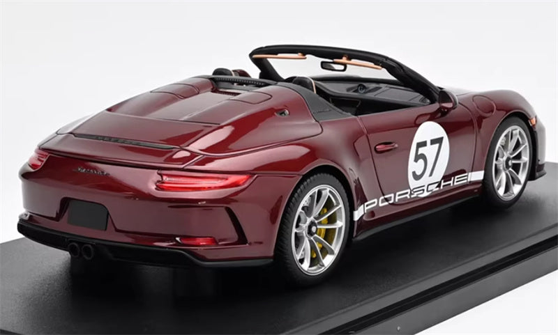 1:18 PORSCHE 911 (991.2) SPEEDSTER #57 HERITAGE EDITION 2019 CHERRY METALLIC  GT SPIRIT Limited Edition Resin Car Model