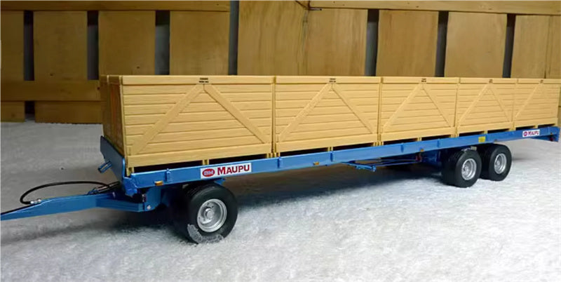 REPLICAGRI MAUPU PLATEAU agricultural large blue trailer 1:32 Truck Pre-built Model