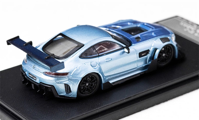 Rhino Model Mercedes-AMG GT-S Carbonerre Wide Bodykit modified big rear wing sports car ice blue Limited Edition 499PCS ONLY 1:64 Car Pre-built Model view4