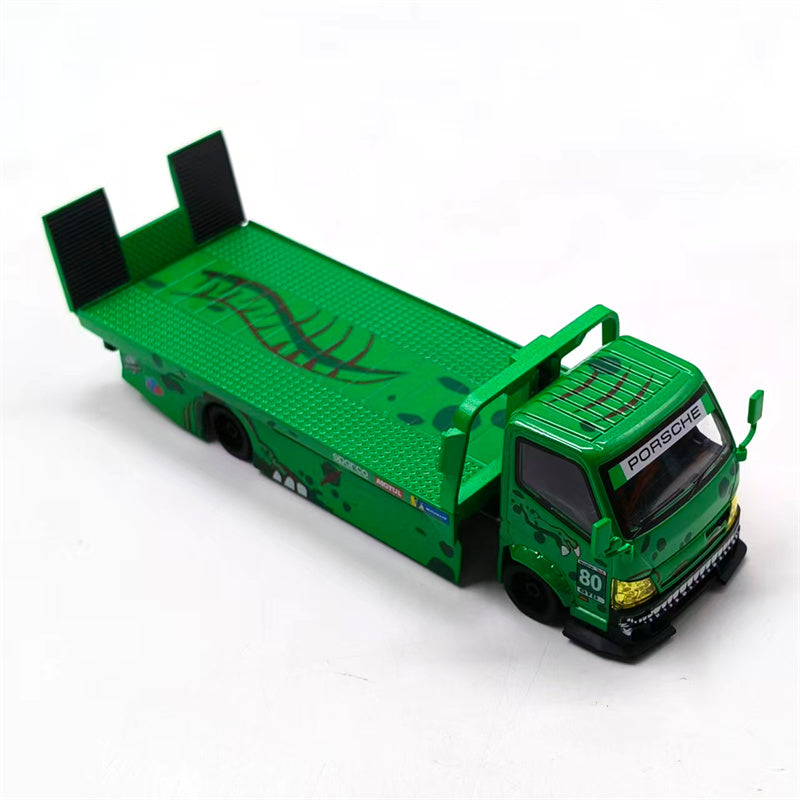 1:64 Hino H300 Dinosaur Painting Green Mega Gear DIECAST Model