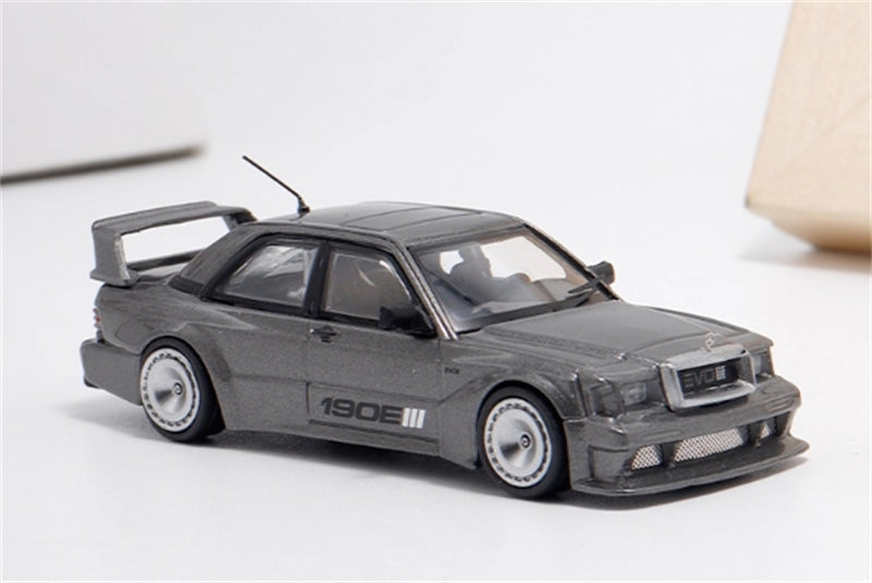 1:64 Mercedes Benz 190E EVO III W201 Gunmetal Grey BSC DIECAST Model