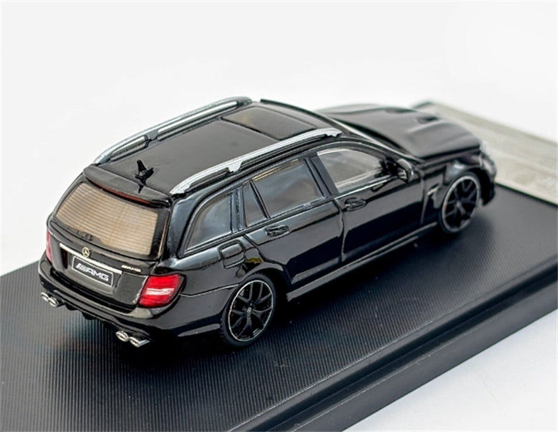 Flame Mercedes-Benz C63 AMG Edition 507 Wagon Black Limited Edition 499PCS ONLY 1:64 car Pre-built Model view7