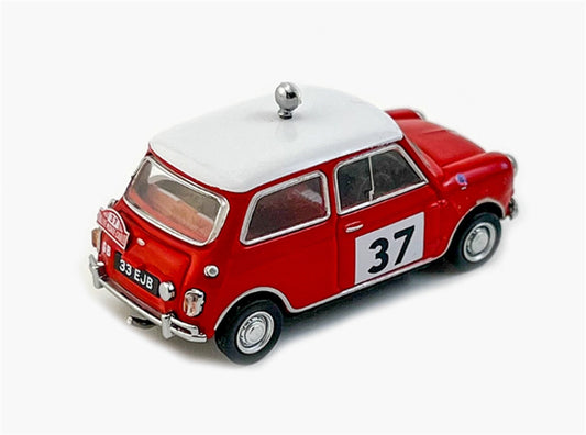 GCD Morris Cooper S Rallye Monte-Carlo 1964 Champion Car # 37 Red Right hand drive 1:64 Car Pre-built Model view2