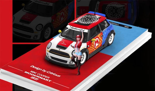 1:64 MINI Cooper MODERNART w/ figure version‌ DIECAST Civil Car Model