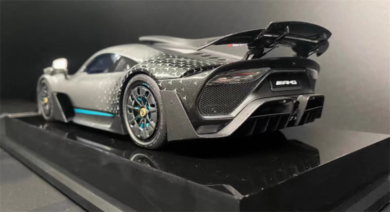 Amalgam Mercedes Benz AMG ONE sports car silver 1:18 Car Pre-built Model view5