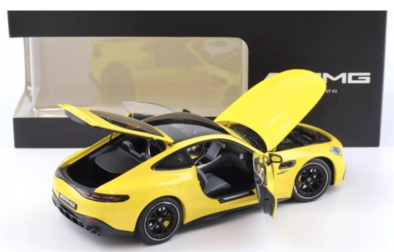 Mercedes AMG GT43 Fully open Yellow 1:18 Car Pre-built Model