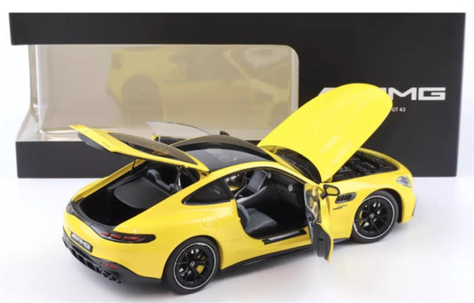 Mercedes AMG GT43 Fully open Yellow 1:18 Car Pre-built Model