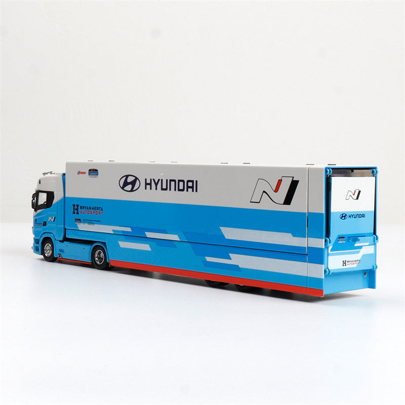 1:64 Scania S730 Hyundai Coating Blue/White MAXWELL DIECAST Model