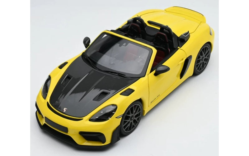 1:18 Porsche 718 Spyder RS Yellow MINICHAMPS Convertible DIECAST Car Model