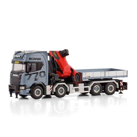1:50 SCANIA PREMIUM LINE R CR20H 8X2 W/ PK 1350 TEC + JIB DEMOUNTABLE BODY WSI Diecast Model