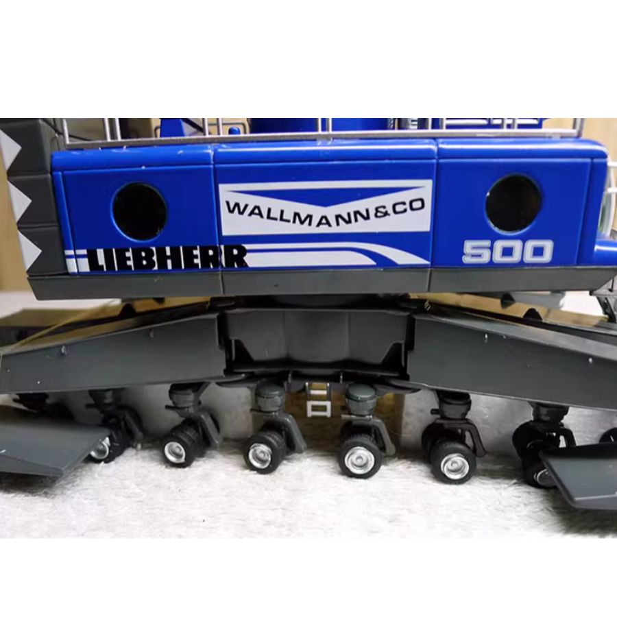 NZG Liebherr LHM 500 Mobile Harbour Wallmann & co Crane blue 1:87 DIECAST Crane Truck