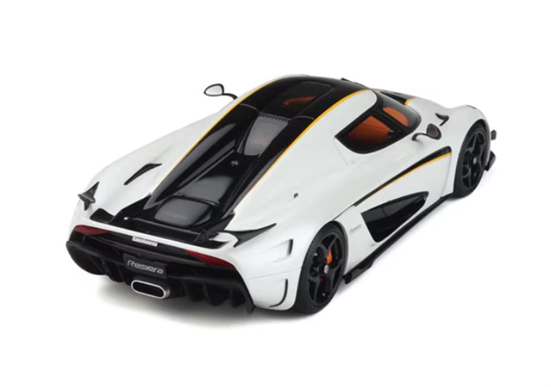 1:18 Koenigsegg Regera 2018 White Orange  GT SPIRIT Limited Edition No tail version Resin Car Model