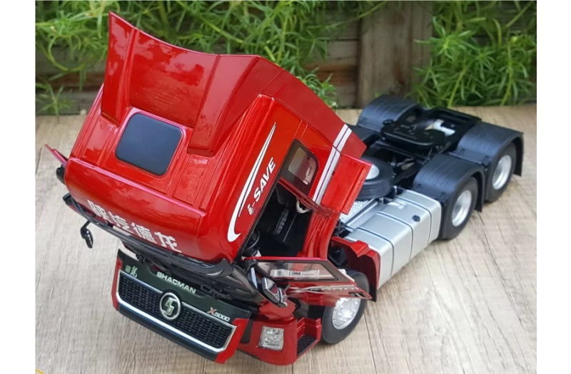 SHACMAN Delong X5000 Tractor Red I-SAVE 1:24 Truck Pre-built Airliner Model Display view4
