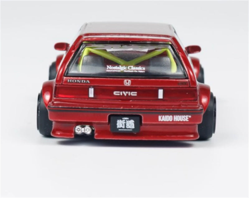 KaidoHouse x MiniGT Honda Civic (EF) Kaido Works V2 red color box packaging 1:64 Car Pre-built Model view6