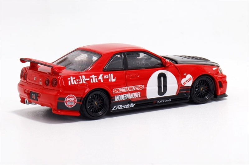 TimeMicro Nissan Skyline GTR34 Red #0 Regular Version Limited Edition 999PCS ONLY 1:64 car Pre-built Model view6