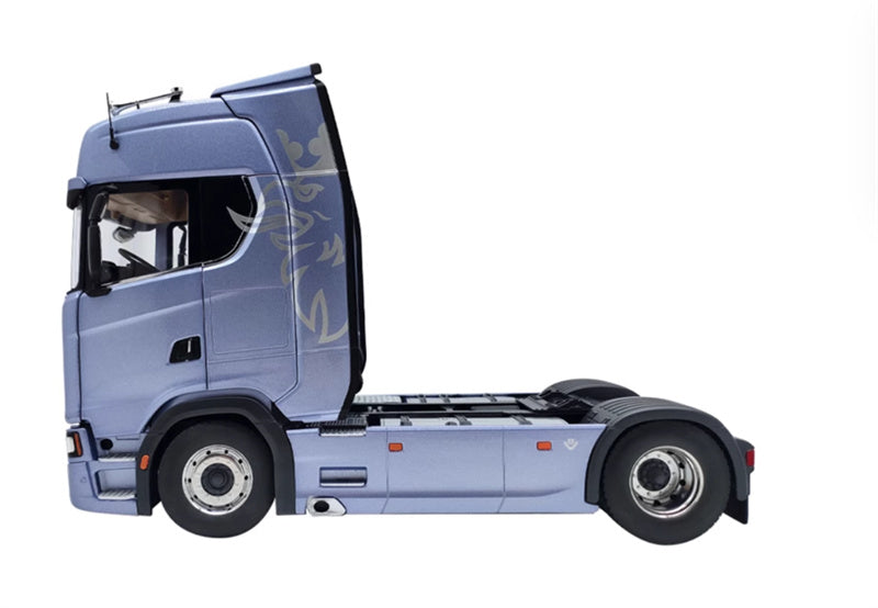 NZG SCANIA 730S Blue V8 transport vehicle + double-layer trailer 1:18 DIECAST Truck Lorry