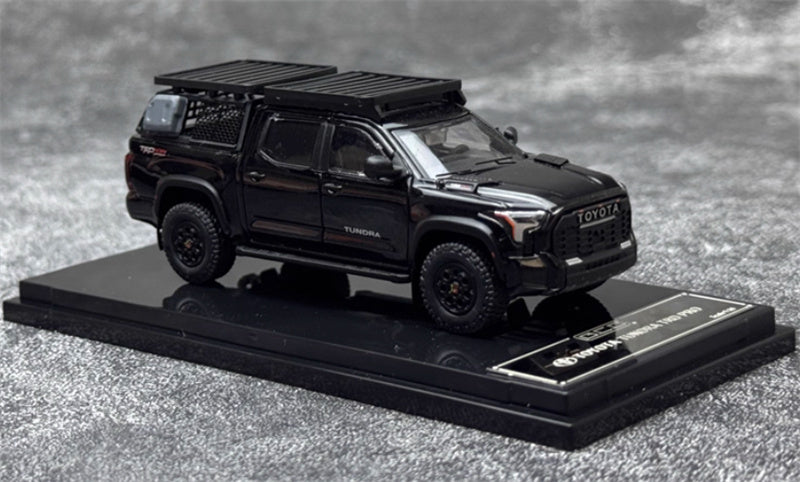GCD Toyota Tundra TRD PRO pickup left hand drive Black with accessories 1:64 Car Pre-built Model view3
