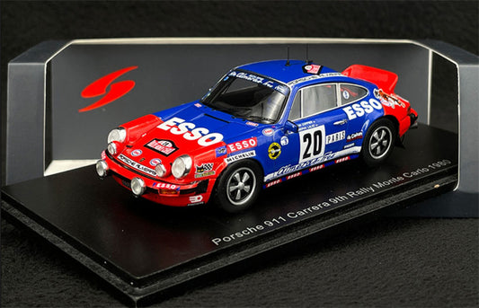 Spark Porsche 911 Carrera 9th #20 Rally Monte Carlo 1980 A.COPPIER - J.LALOZ 1:43 Car Pre-built Model view1
