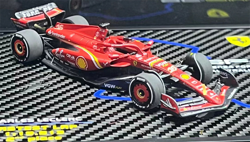 1:43 BBR MODELS Ferrari SF24 GP AUSTRALIAN GRAND PRIX 2024 #16 & SAINZ #55 SET view7