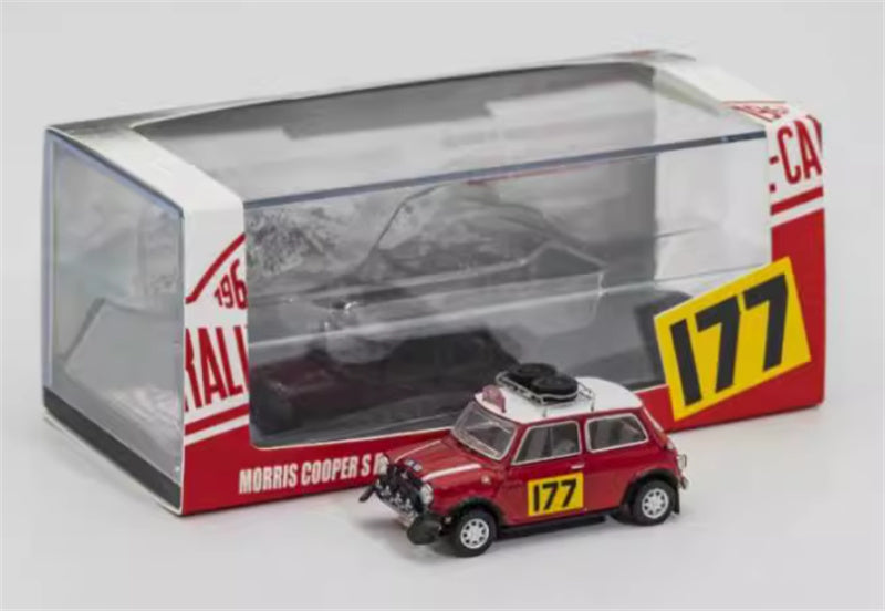 GCD Morris Cooper S Rallye Monte-Carlo 1967 #177 Red Right hand drive 1:64 Car Pre-built Model view8