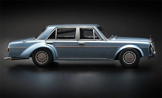 1:64 Mercedes Benz 300SEL W109 AMG Silver Blue BSC DIECAST Limited Edition 399pcs ONLY Model