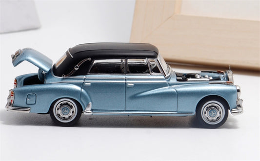 GFCC Mercedes Benz 300D 1959 Convertible Ice Blue LHD 1:64 car Pre-built Model view2