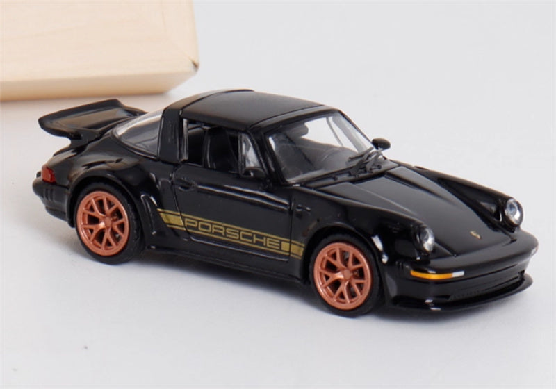 Rhino Model Porsche Singer Turbo Study 930 Black Convertible version 1:64 Car Pre-built Model view6