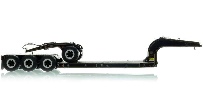1:50 Talbert  1960s 60-Ton Cableneck Lowbed w/ Single-Axle Dolly Heavy Haul Replicas  Black Diecast Model