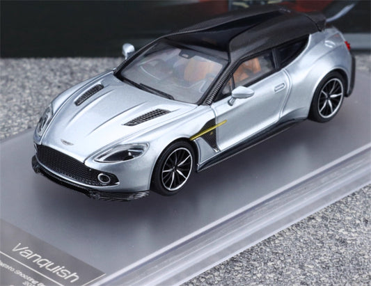 KING MODEL Aston Martin Vanquish Zagato Shooting Brake 2018 silver Limited Edition 999PCS ONLY 1:64 Car Pre-built Model view1