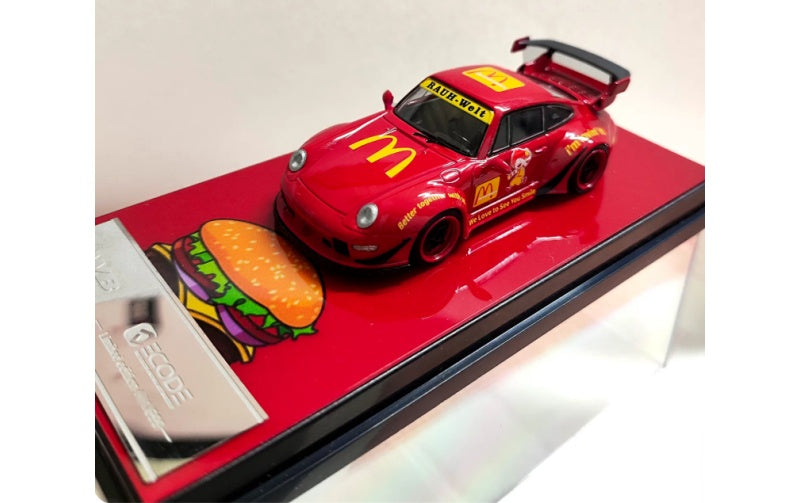 1:64 PORSCHE 993  Standard Red DECODE Limited Edition 699PCS ONLY DIECAST Model