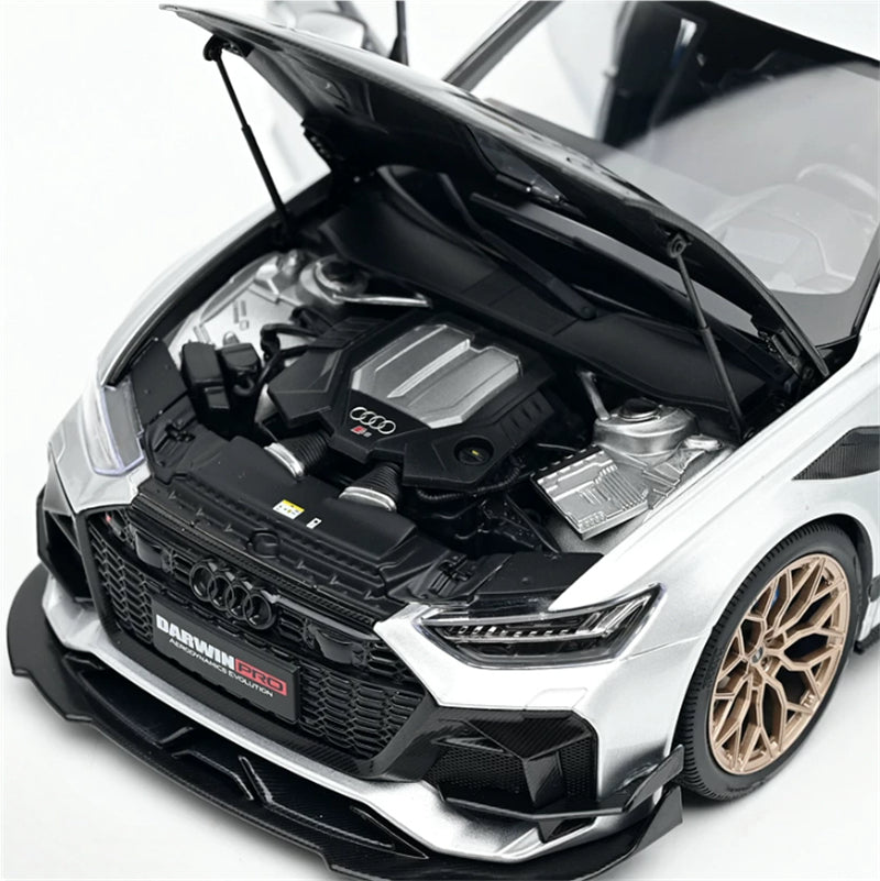 1:18 Audi DarwinPRO RS6  Silver/Black Cover HF2 wheel hub KiloWorks  DIECAST Model