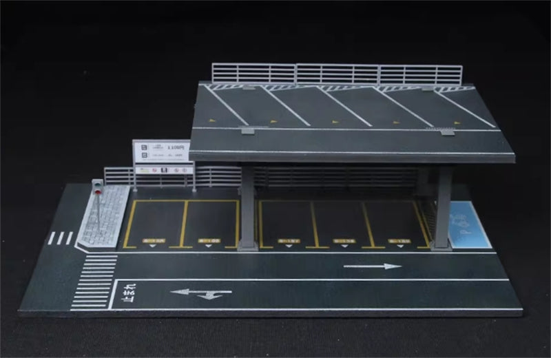 1:64 STEEL STRUCTURE PLATFORM PARKING SCENE G Version MoreArt ABS Model
