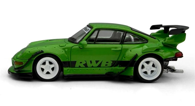 1:64 Porsche RWB 993 green Model model DIECAST Civil Car Model