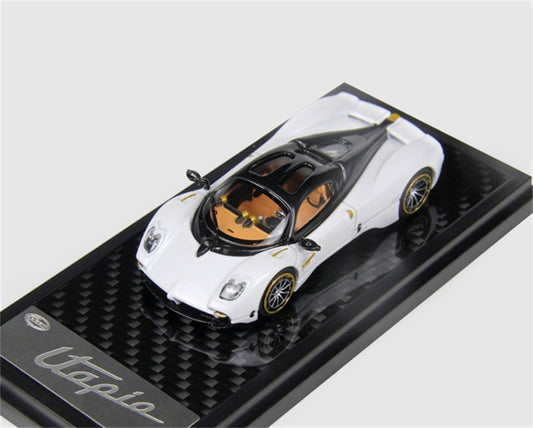 LCD-MODELS Pagani Utopia Super Cars Coupe white 1:64 car Pre-built Model view1