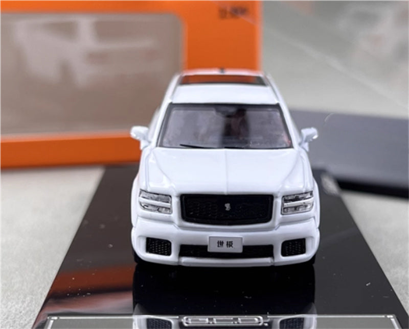 GCD Toyota Century 3rd Generation G70 SUV white left hand drive 1:64 Car Pre-built Model view6