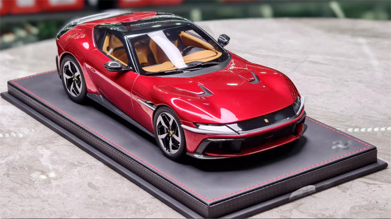 BBR MODELS Ferrari 12CILINDRI Panoramic Roof Rosso Fuoco Leather base Limited Edition 72PCS ONLY 1:18 Car Pre-built Model view7