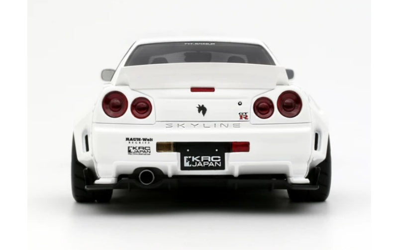 1:18 Nissan Skyline GT-R (BNR34) White OTTO Kit Customized Resin Car Model