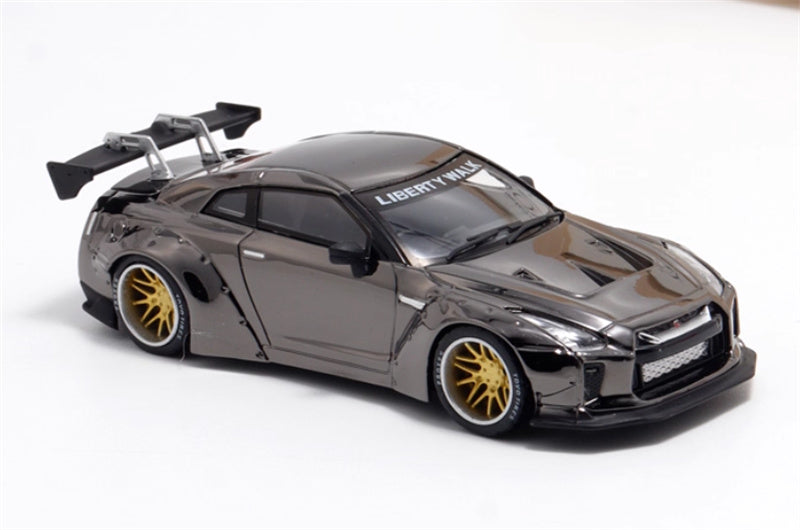 mymodelcollect Nissan GT-R R35 LBWK Limited Edition Electroplating Grey 1:64 Car Pre-built Model view4