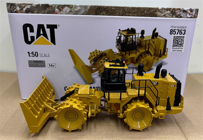 CATERPILLAR 836 Landfill compactor Yellow 1:50 Truck Pre-built Model
